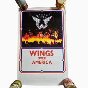 Wings Over America Tour Paul McCartney Vintage 1976 Concert Promo Poster 21.5x34